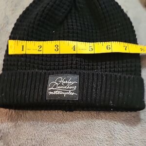Harley-Davidson Black Knit Cuffed Beanie with Logo Patch